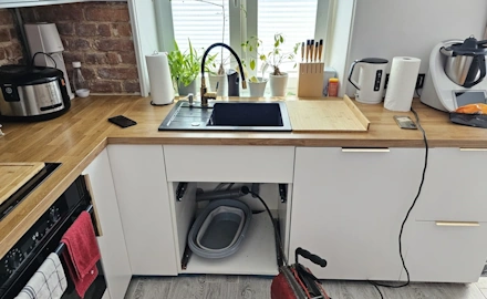 Udrażnianie kanalizacji Nowodwory – zlew